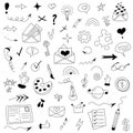 Set of different doodle elements Royalty Free Stock Photo