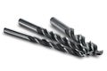Set of different drill bits on isolated background Royalty Free Stock Photo
