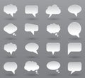 Set different empty speech bubble, communication chat sign icon - 