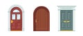 Set of different entrance Doors. Gates for design and decoration