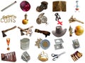 Set from different everyday items Royalty Free Stock Photo