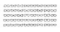 Collection of various eyeglasses with different shapes and black frames Royalty Free Stock Photo