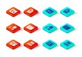 Set Different files, Server, Data, Web Hosting, Network cloud connection, Software, File document and Broken icon Royalty Free Stock Photo