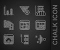 Set Different files, Server, Filter setting, Loading data window, Cloud technology transfer, Folder and lock, Data, Web Royalty Free Stock Photo