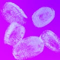 Set of different fingerprints on background Royalty Free Stock Photo