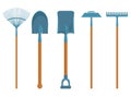 Set of Different Gardening Tools. Spring Garden Items. Various Tools for Gardening.