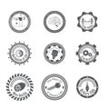 Set of different gray icons in white Royalty Free Stock Photo