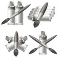 Set of Different Grey Paint Icon