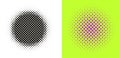 Set of different halftone dots Royalty Free Stock Photo