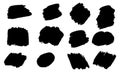 Set of different hand drawn vector strokes