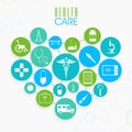 Set of different Health Care elements. Royalty Free Stock Photo