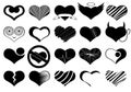 Set Of Different Hearts