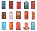 Set of different hous doors