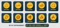 Set of different icons exchange cryptocurrency Royalty Free Stock Photo