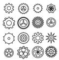 Set of different icons gears. Vector illustration. Vector elements