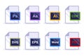 set of different image formats. preservation of documents.