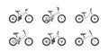 Set of different Kids bicycles