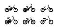 Set of different Kids bicycles