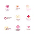 Set of different logos for charity