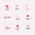 Set of different logos for charity