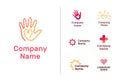 Set of different logos for charity