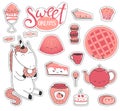 Sweet food stickers Royalty Free Stock Photo