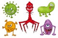 Set of different medical virus logo.