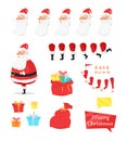 Set of Different Icons for Merry Xmas from Santa Royalty Free Stock Photo