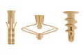 Set of different nylon dowels, fixture collection