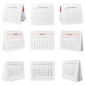 Set of different paper calendars on background Royalty Free Stock Photo