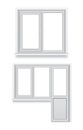 Set of different plastic windows Royalty Free Stock Photo
