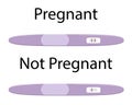 Set of different pregnancy tests, with one and two stripes positive, negative. Royalty Free Stock Photo