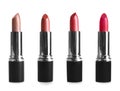 Set of different professional bright lipsticks for makeup Royalty Free Stock Photo