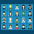 set of different professional people. Vector illustration decorative design Royalty Free Stock Photo