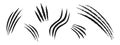 Set of different scratch claw marks. Tiger, bear, wolf, panther, monster, werewolf talons trace isolated on white