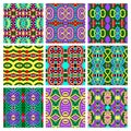 Set of different seamless colored vintage