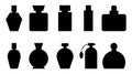 Set of different shape of perfume bottles Royalty Free Stock Photo