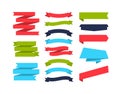 Set of different shape ribbon banners. Royalty Free Stock Photo