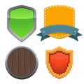 Set of different shields