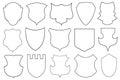 Set of different shields illustration Royalty Free Stock Photo