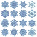 Set of ornate snowflakes