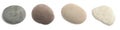 Set with different spa stones on white background. Banner design Royalty Free Stock Photo