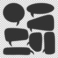 Set of different speech bubbles, cartoon talking message template Royalty Free Stock Photo