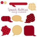 Set of different speech bubbles, design elements Royalty Free Stock Photo