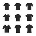 Set of different t-shirts, vector illustration