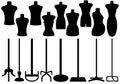 Set Of Different Tailors Mannequin Royalty Free Stock Photo