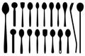 Set of different teaspoons Royalty Free Stock Photo