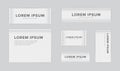 Set of different textile tags. Collection of narrow, wide, large, small, vertical, horizontal labels for clothes. Vector Royalty Free Stock Photo