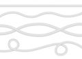 Set of different thickness ropes isolated on white. Vector illustration. Royalty Free Stock Photo