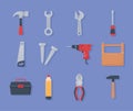 set different tools Royalty Free Stock Photo